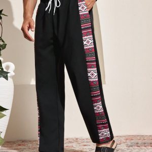 Manfinity KASUA PatchworkDrawstring Long Pants