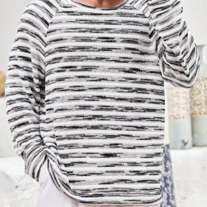 Manfinity KASUA Men??s Striped Knit Pullover Sweatshirt