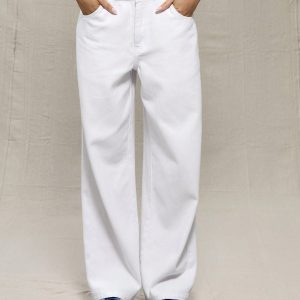 MUSERA Slant Pocket Low Rise Wide Leg Jeans
