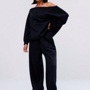 MUSERA Pocket Detail Wide Leg Sweatpants