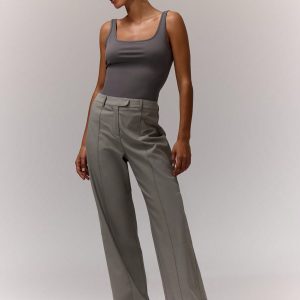 MUSERA Fall Clothes,Office,Teacher Outfit Low Rise Tailored Pleat Trousers