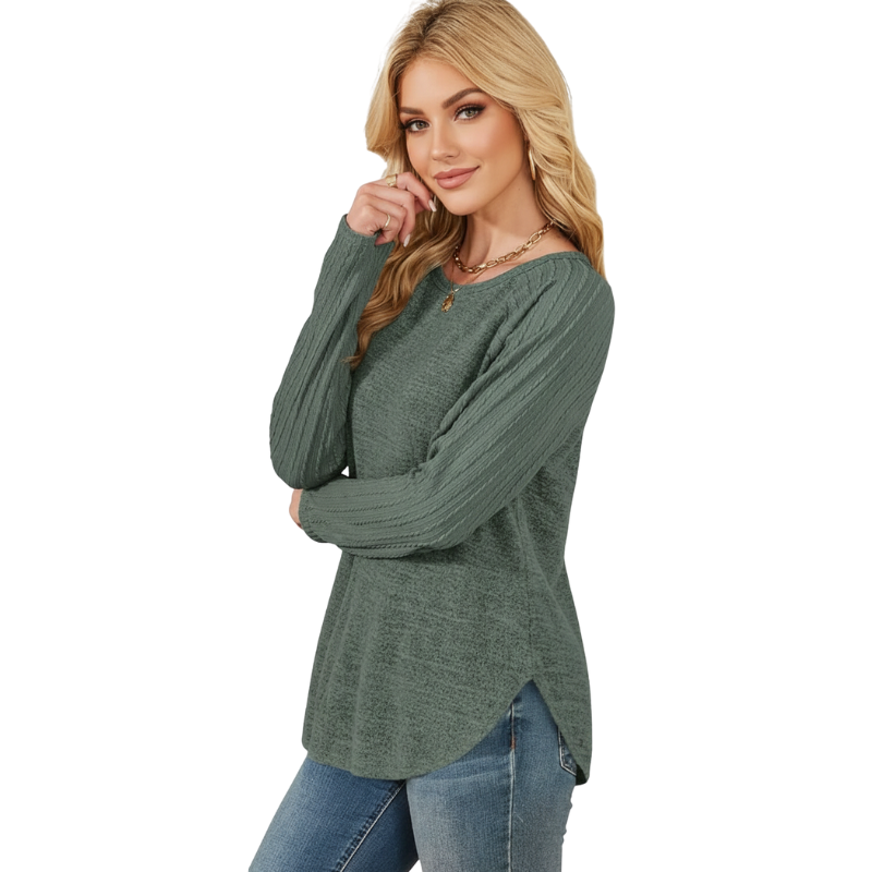 Cozy Long Sleeve Sweater For Women - Image 2