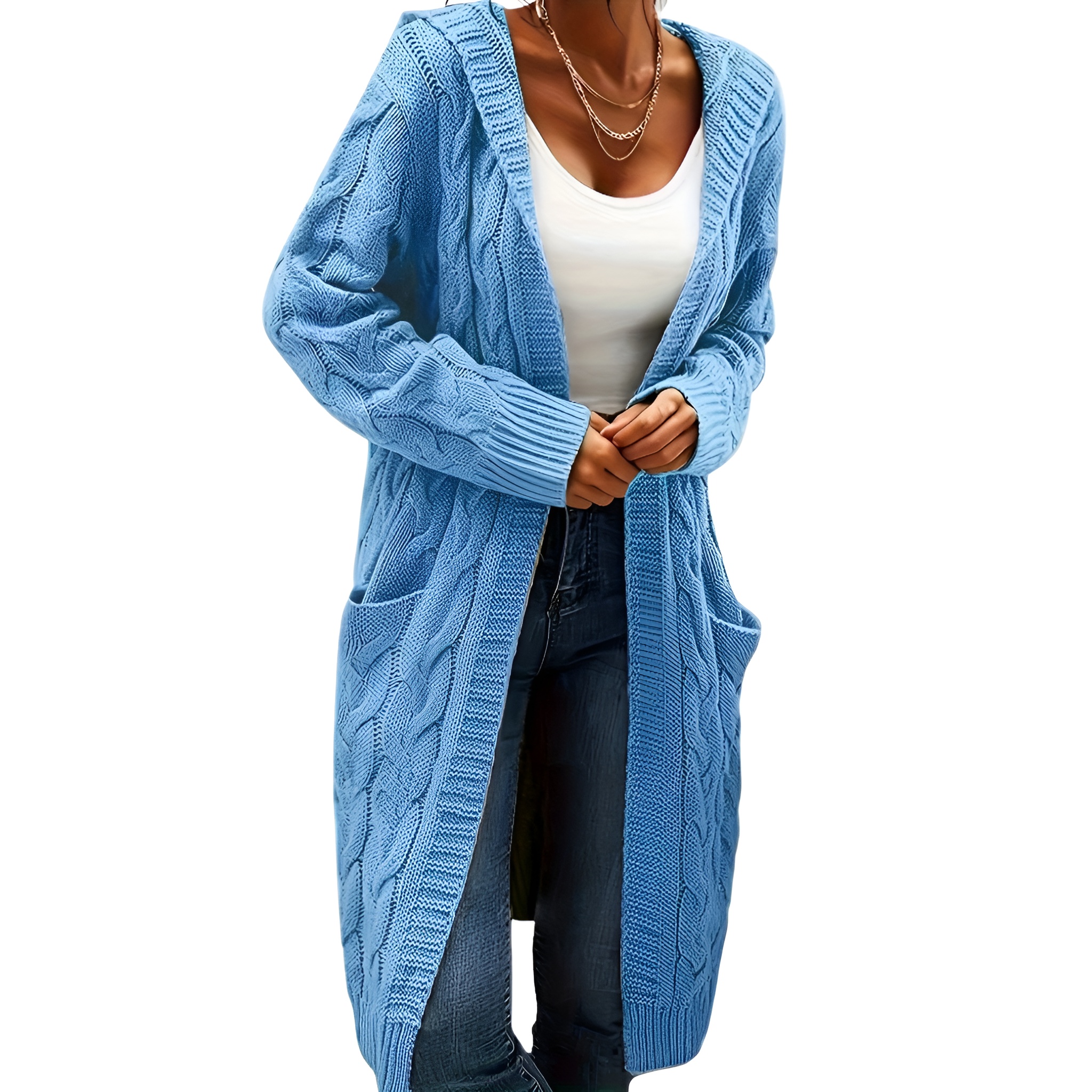 Casual Long Cardigan Knitwear For Women - Image 9