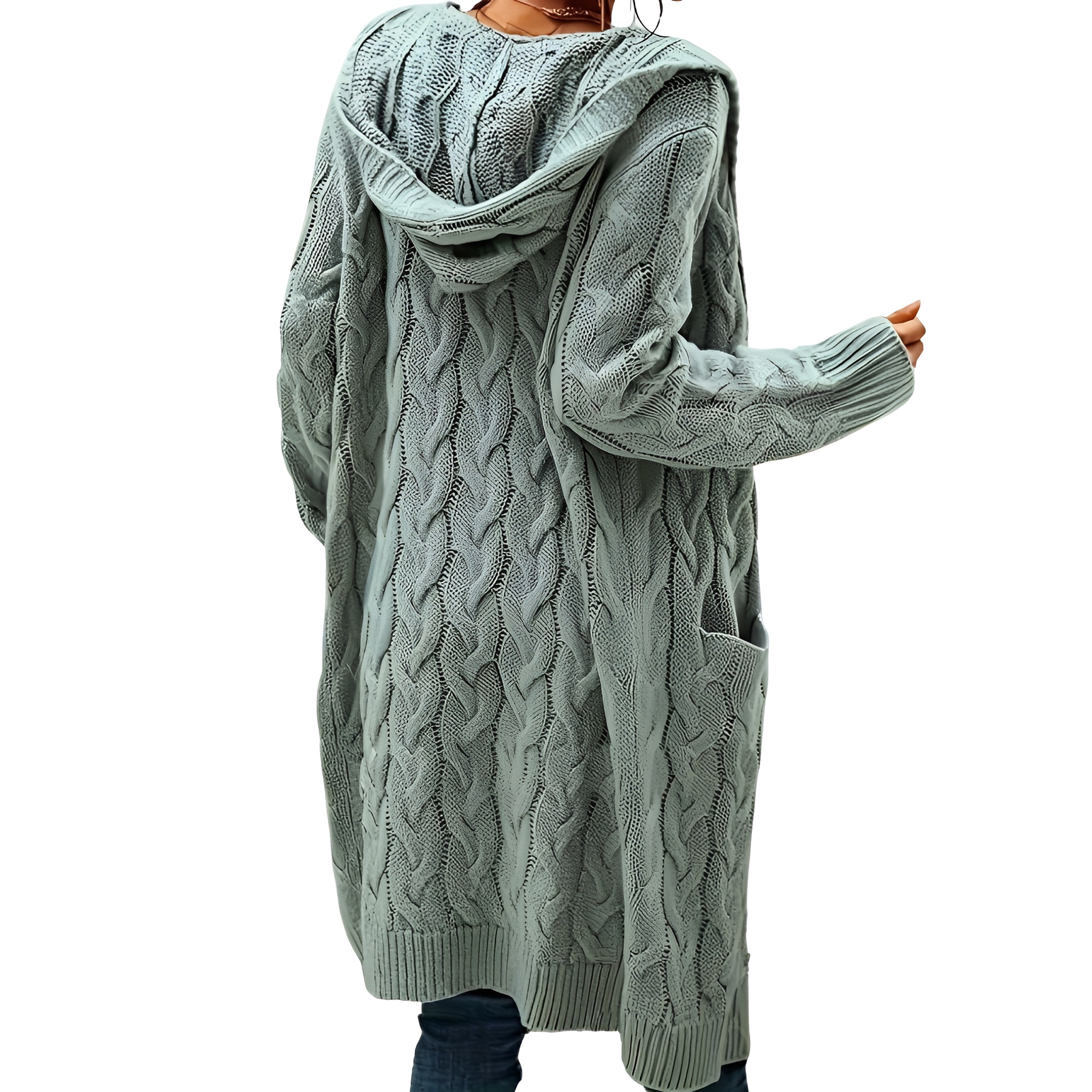 Casual Long Cardigan Knitwear For Women - Image 6