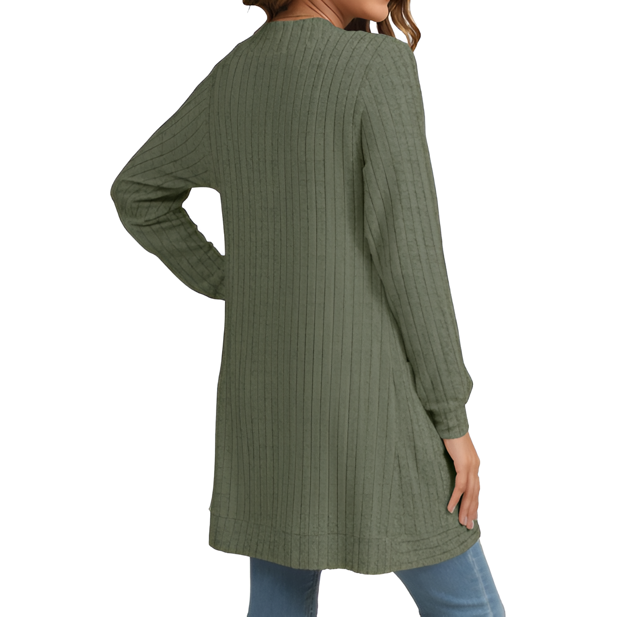 Women Long Sleeve Open Front Cardigan Casual Lightweight Long Cardigans Loose Knit Outwear with Pockets - Image 25