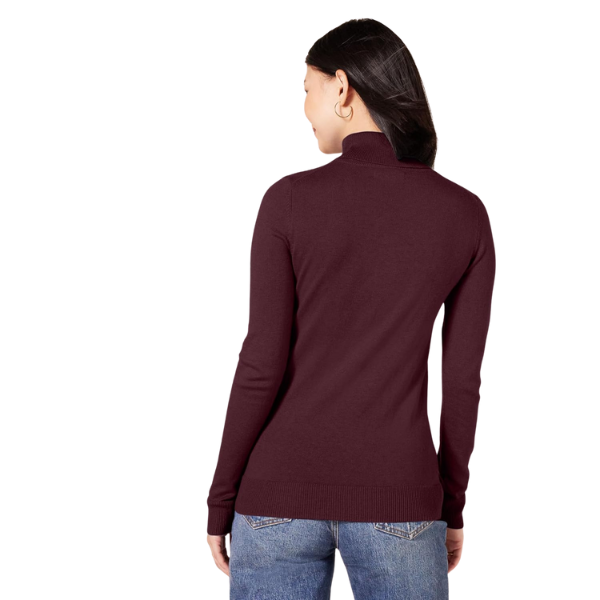 Classic Fit Lightweight Knit Long Sleeve Sweater For Women - Image 8