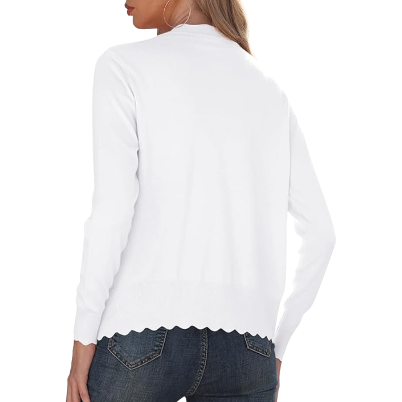Long Sleeve Knit Design Cardigan With Button For Women - Image 6