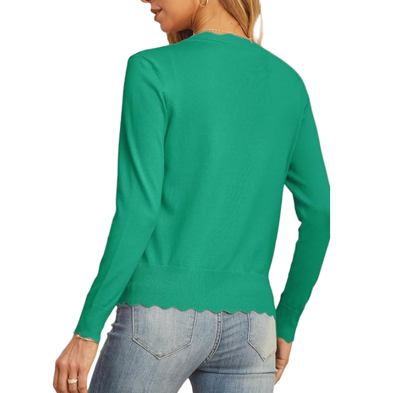 Long Sleeve Knit Design Cardigan With Button For Women - Image 22