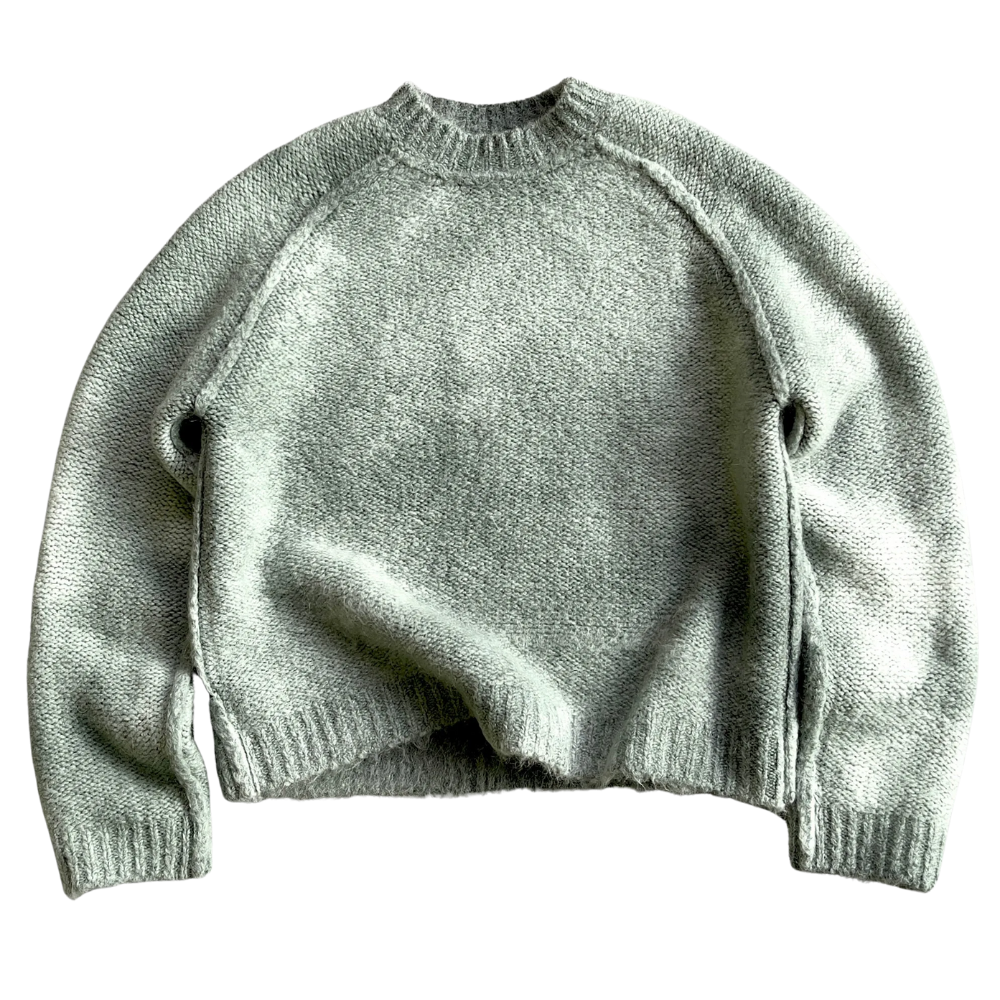 Soft Mohair Knit Sweater With Reversible Textures - Image 18