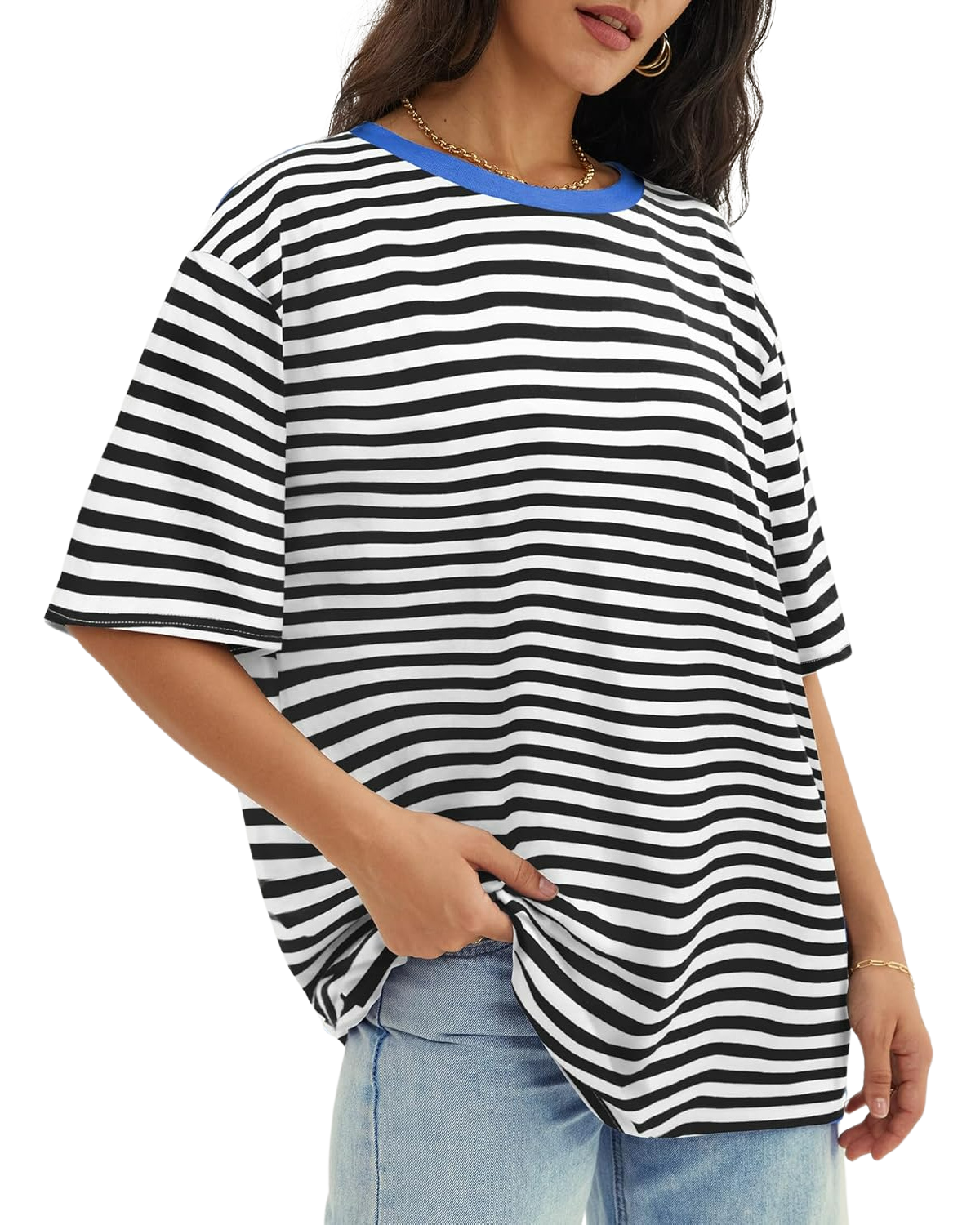 Casual Loose Fit Tops With Short Sleeves And Pullover Design - Image 7