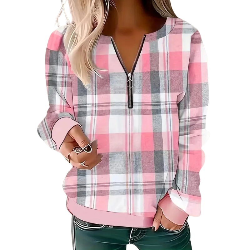 Quarter Zip Patterned Pullover - Image 11