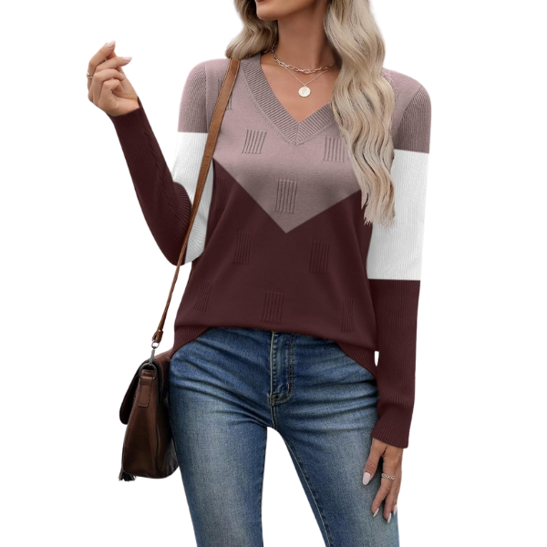 Long Sleeve Lightweight Ribbed Knit Pullover For Women - Image 17