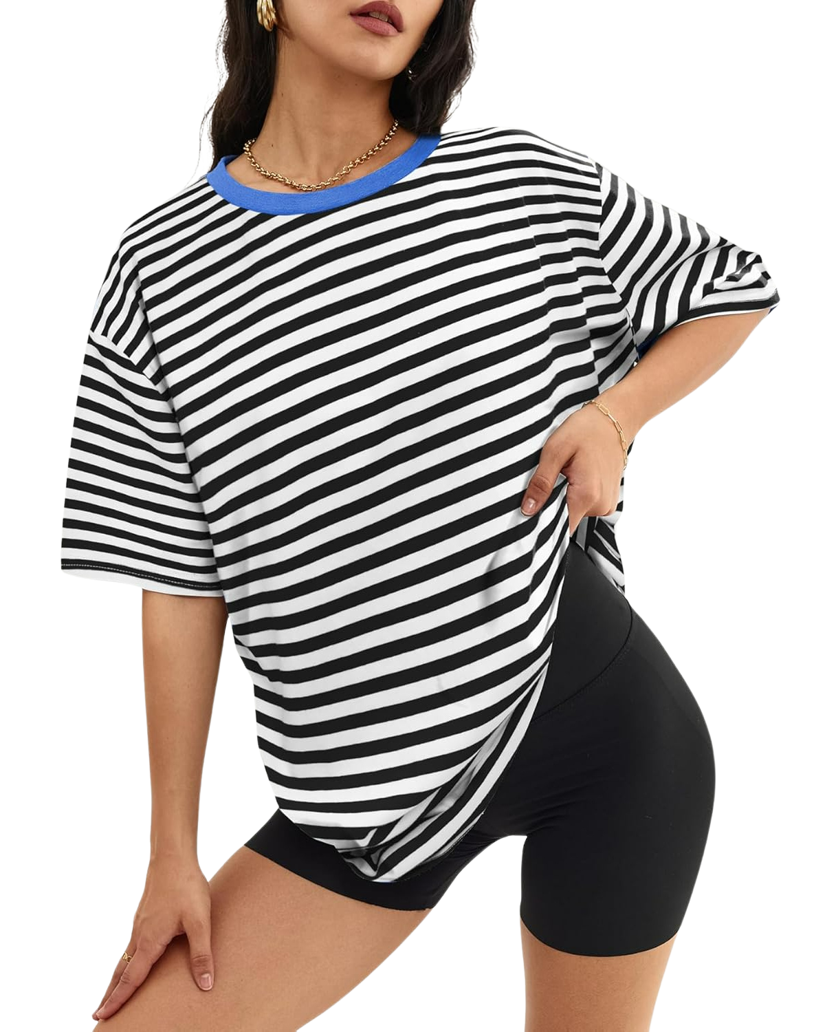 Casual Loose Fit Tops With Short Sleeves And Pullover Design - Image 5