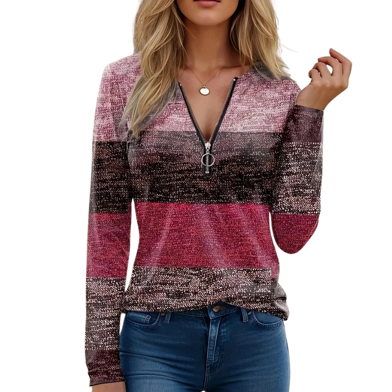 Quarter Zip Patterned Pullover - Image 16