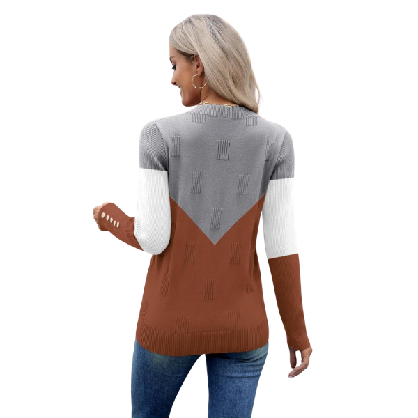 Long Sleeve Lightweight Ribbed Knit Pullover For Women - Image 39