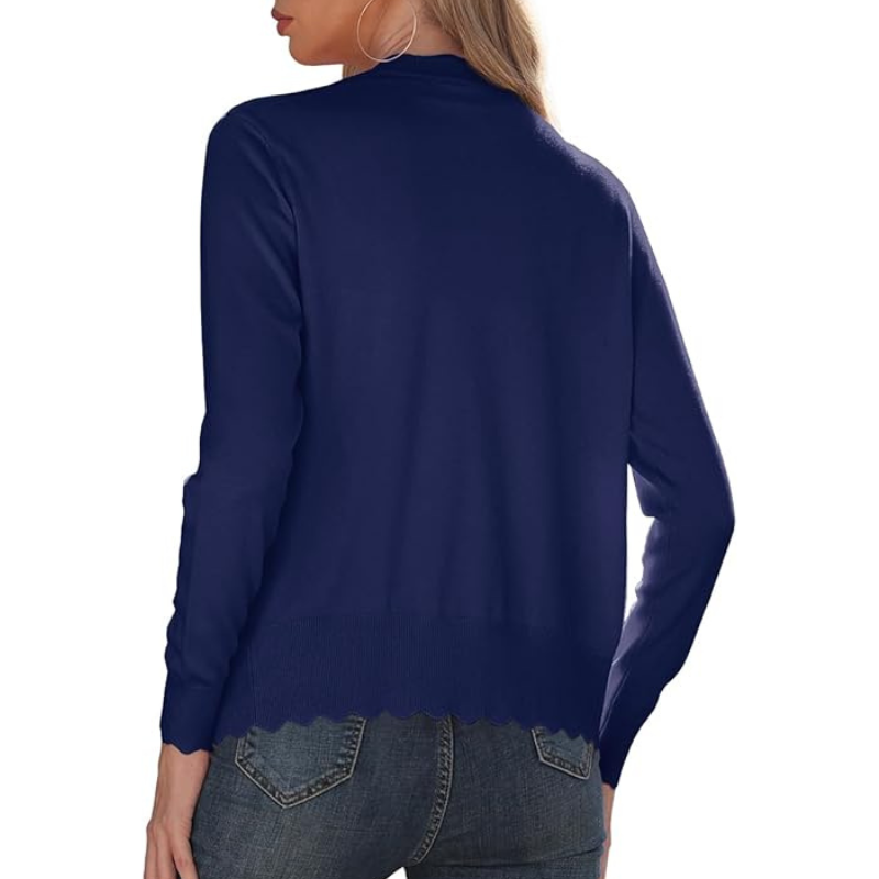 Long Sleeve Knit Design Cardigan With Button For Women - Image 16