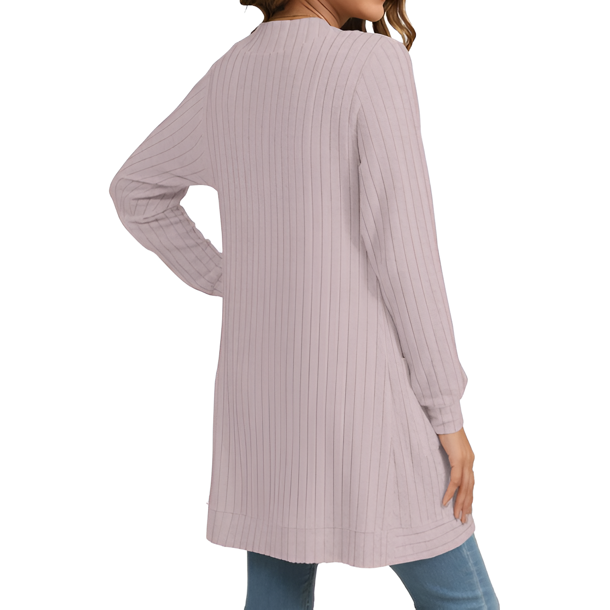 Women Long Sleeve Open Front Cardigan Casual Lightweight Long Cardigans Loose Knit Outwear with Pockets - Image 13