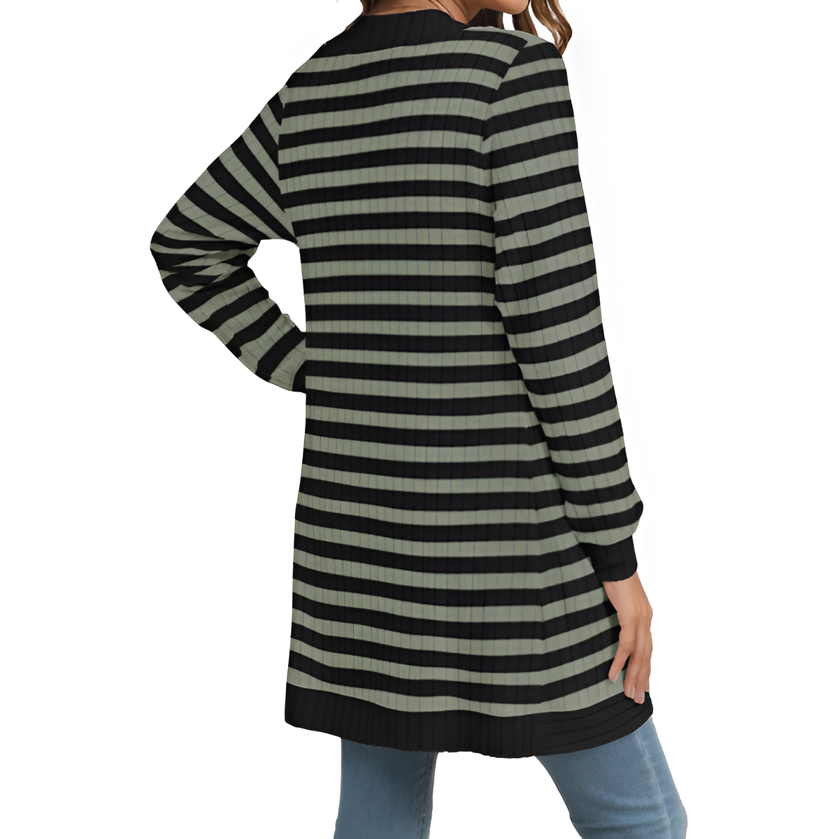 Women Long Sleeve Open Front Cardigan Casual Lightweight Long Cardigans Loose Knit Outwear with Pockets - Image 44