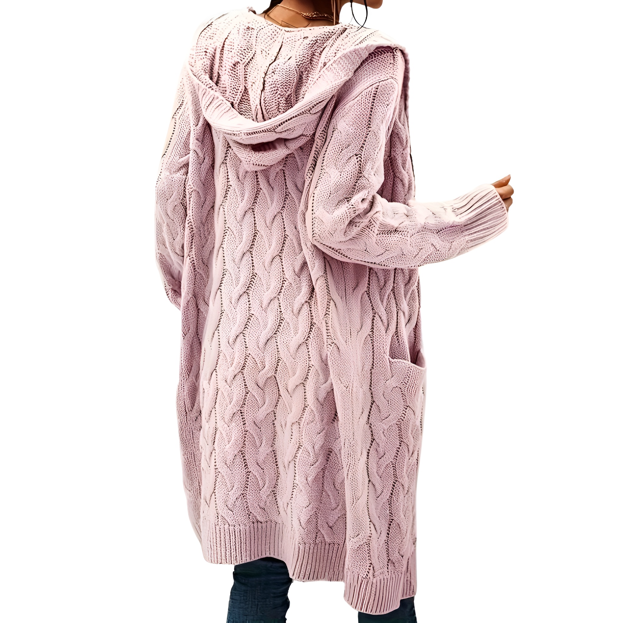 Casual Long Cardigan Knitwear For Women - Image 13