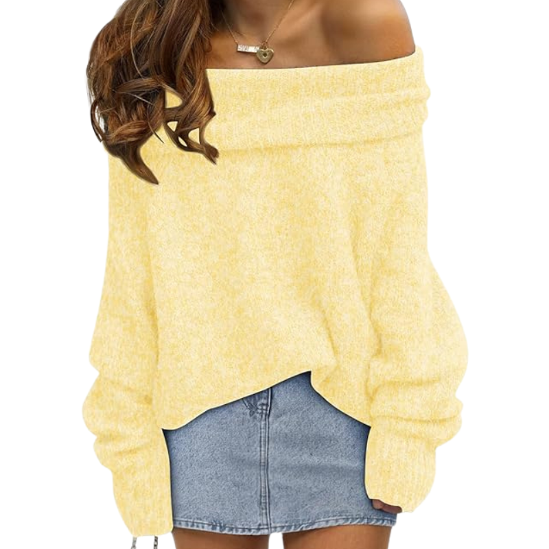Oversized Loose Fit Sweater With Batwing Sleeve For Women - Image 10