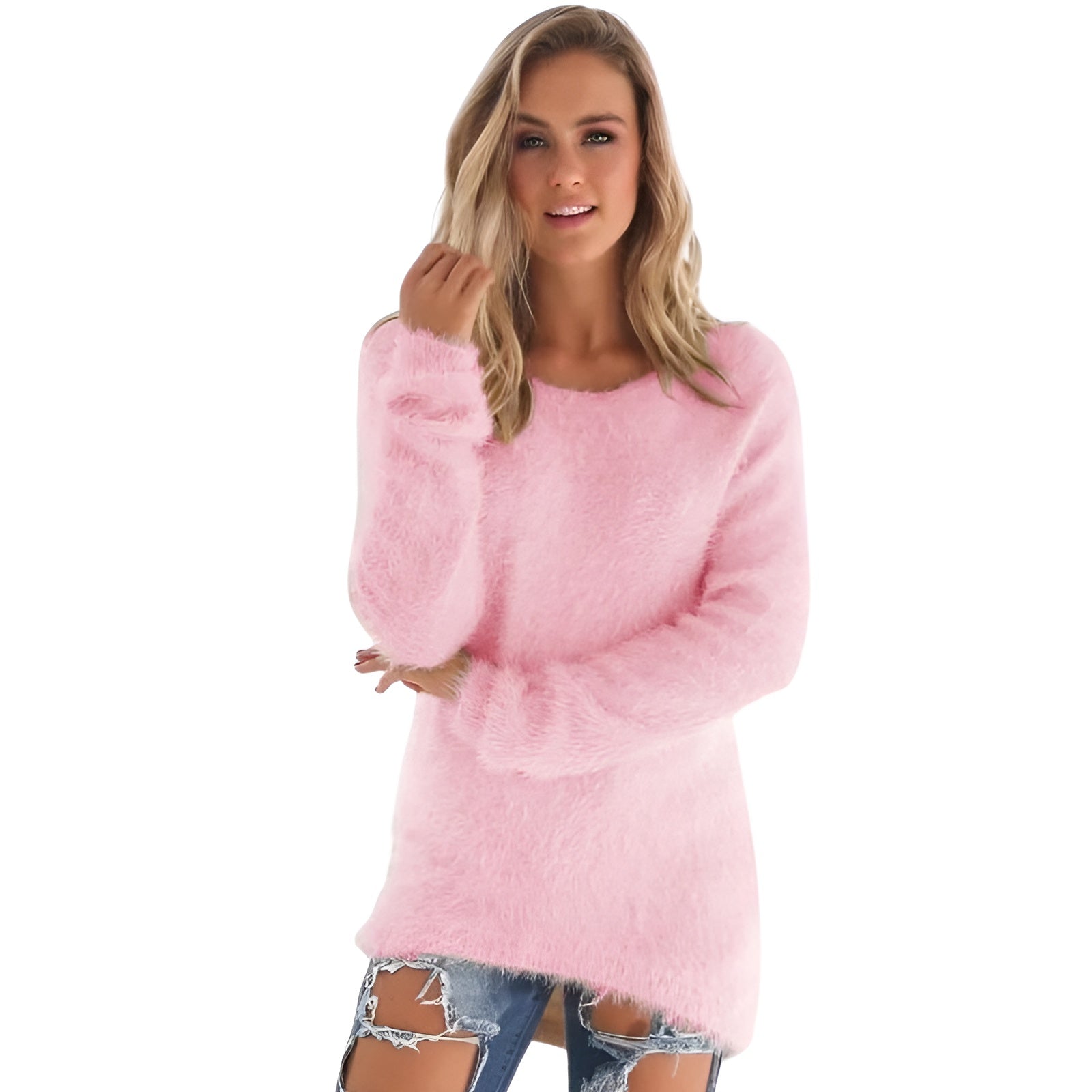 Cozy Fleece Knit Sweater - Image 3