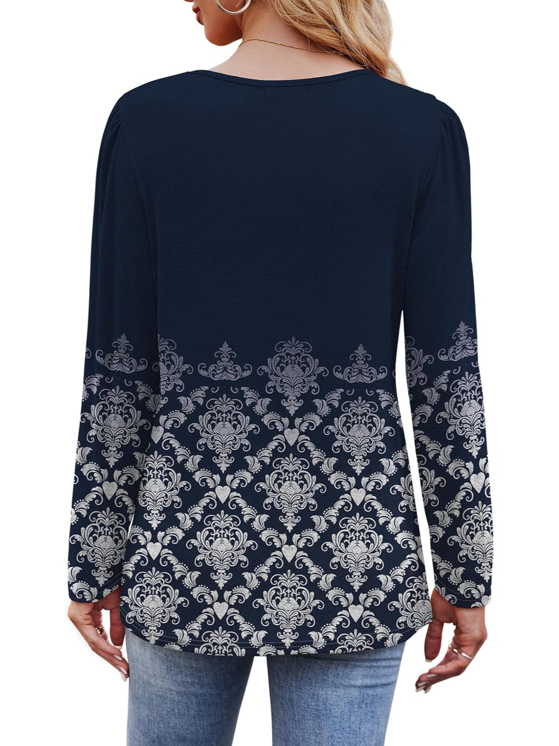 Casual Floral Printed Pullover Top - Image 5