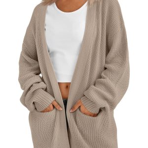 Cozy Oversized Knit Cardigan For Woman
