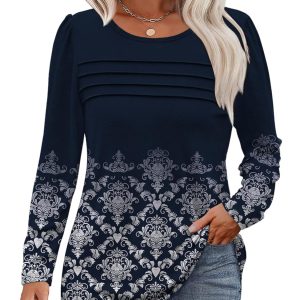 Casual Floral Printed Pullover Top