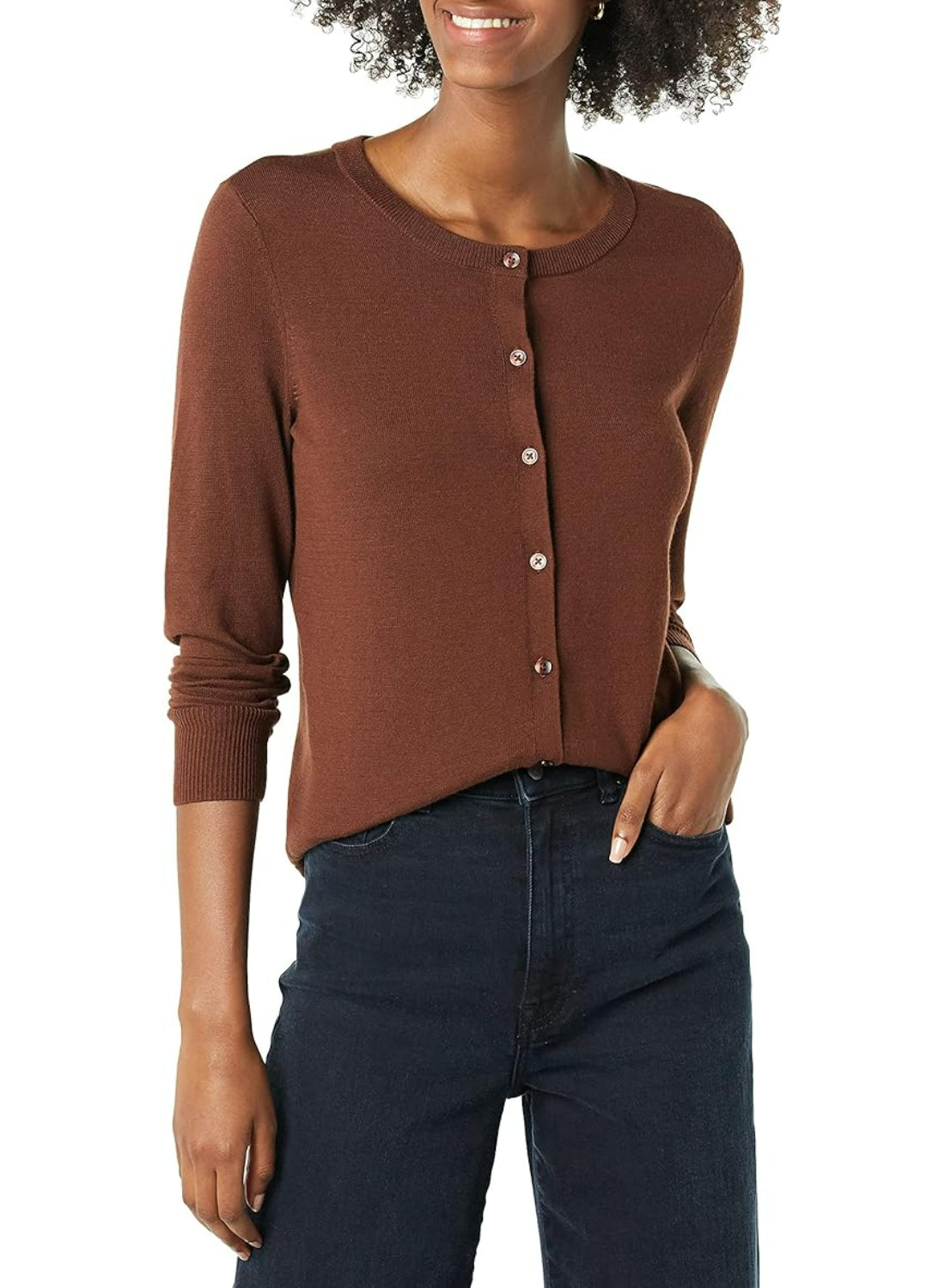 Lightweight Buttoned Front Cardigan - Image 3