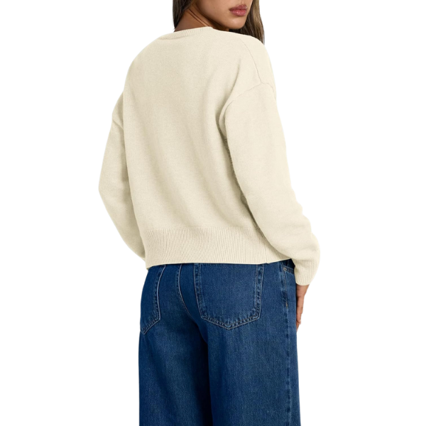 Cropped Lightweight Button Front Cardigan Sweater For Women - Image 8