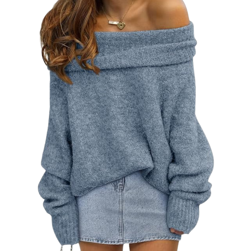 Oversized Loose Fit Sweater With Batwing Sleeve For Women - Image 6