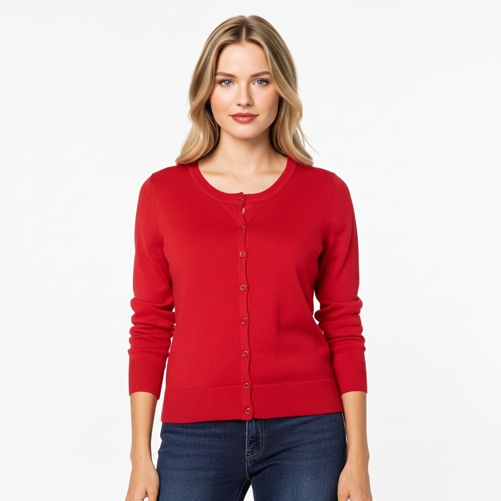 Lightweight Plus Size Cardigan With Button For Women - Image 5