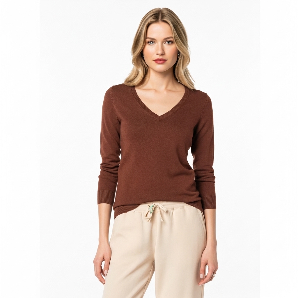 Regular Fit Lightweight Long Sleeve Sweater For Women - Image 10