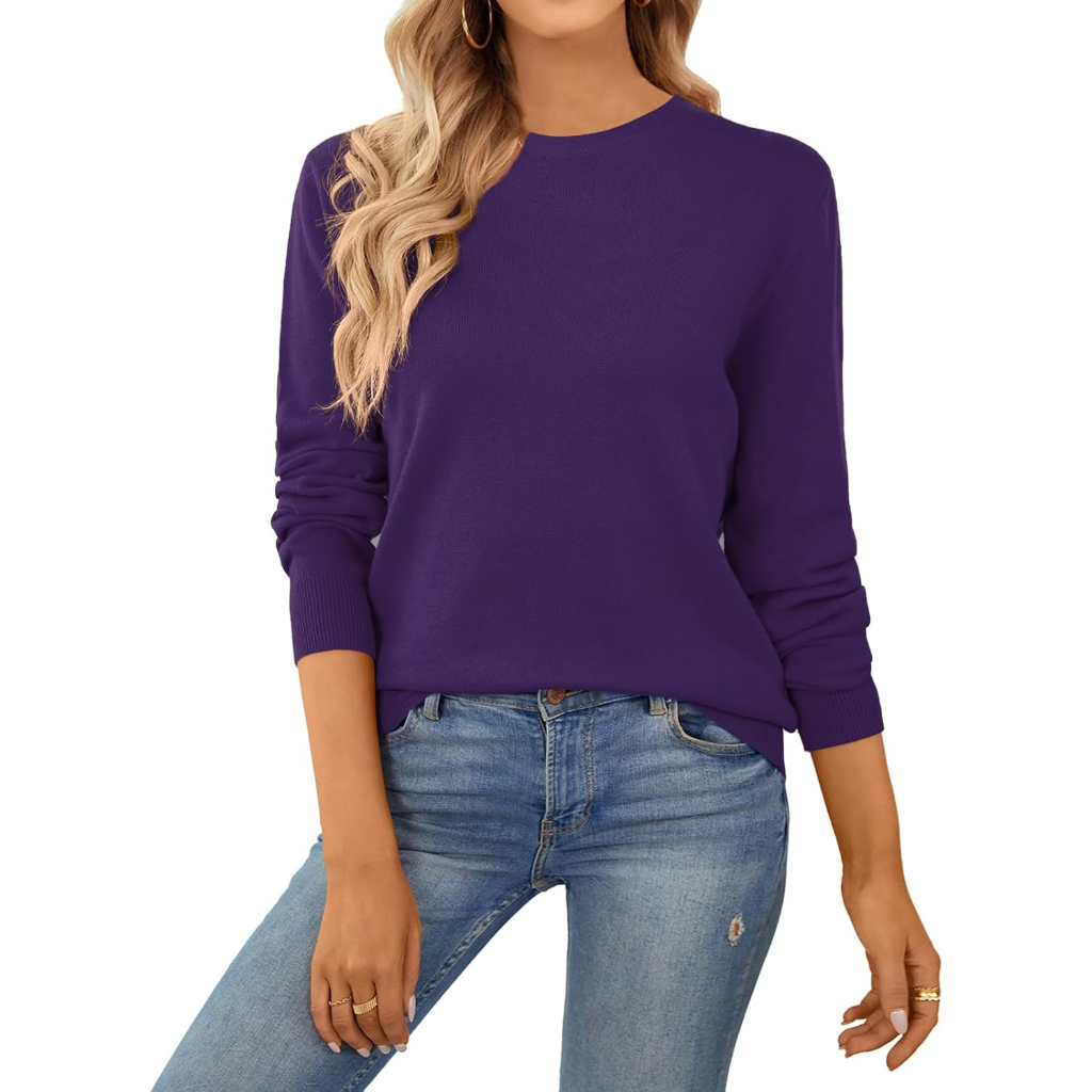 Classic Long Sleeve Knit Sweater For Women - Image 10