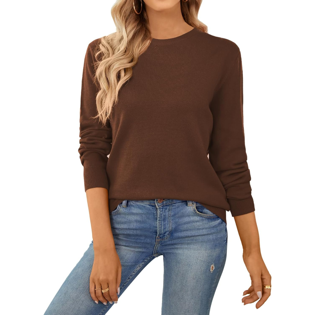 Classic Long Sleeve Knit Sweater For Women - Image 11
