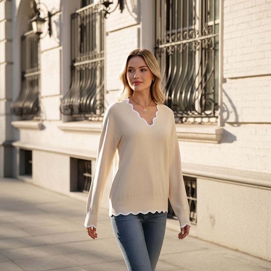 Casual Long Sleeve Lightweight Sweaters For Women - Image 9