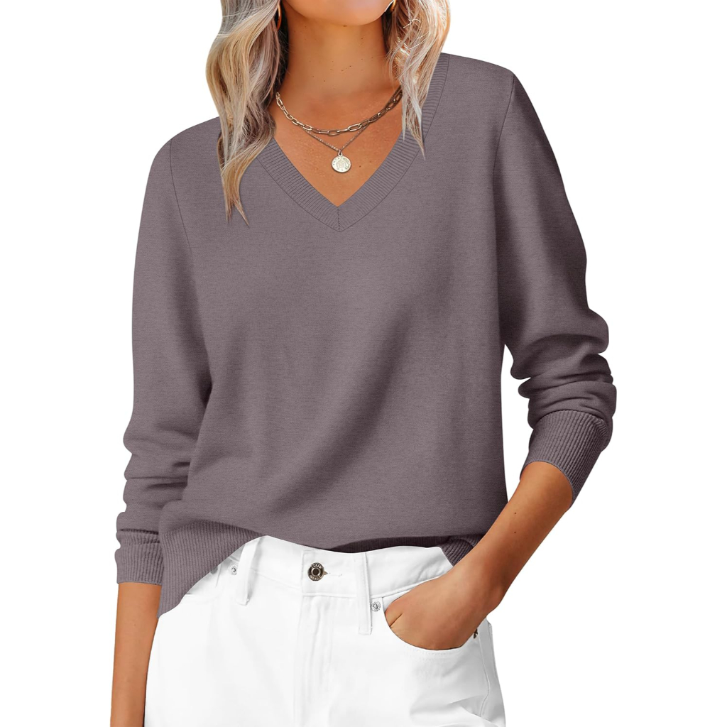 Classic Soft Long Sleeve Knit Pullover Sweater Top For Women - Image 7