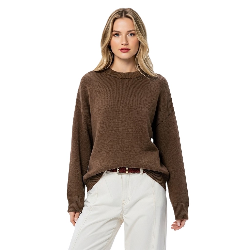 Oversized Long Sleeve Pullover For Women - Image 9