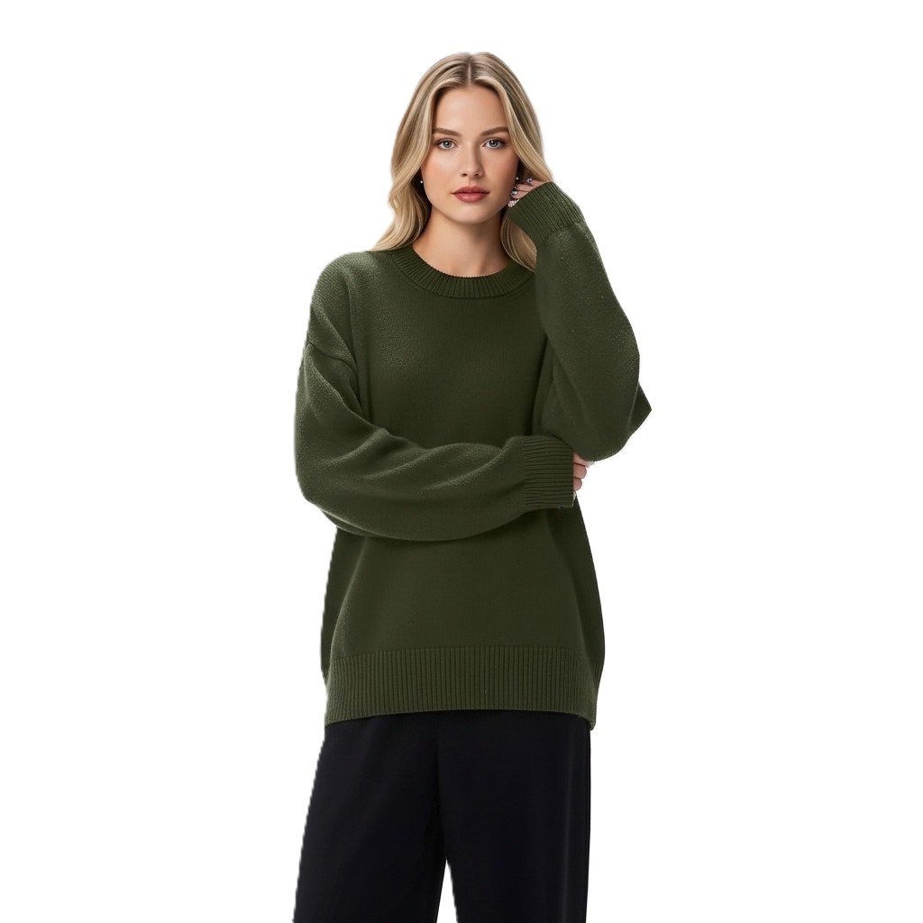 Oversized Long Sleeve Pullover For Women - Image 8
