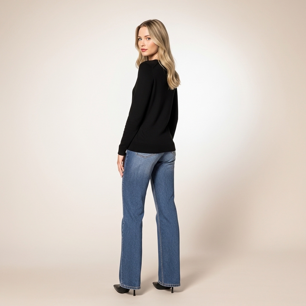 Regular Fit Lightweight Long Sleeve Sweater For Women - Image 15