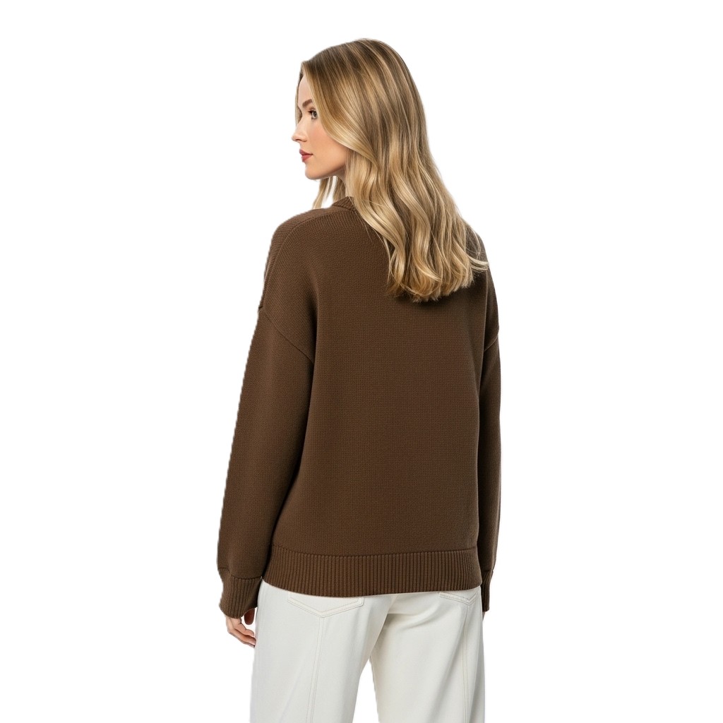 Oversized Long Sleeve Pullover For Women - Image 13