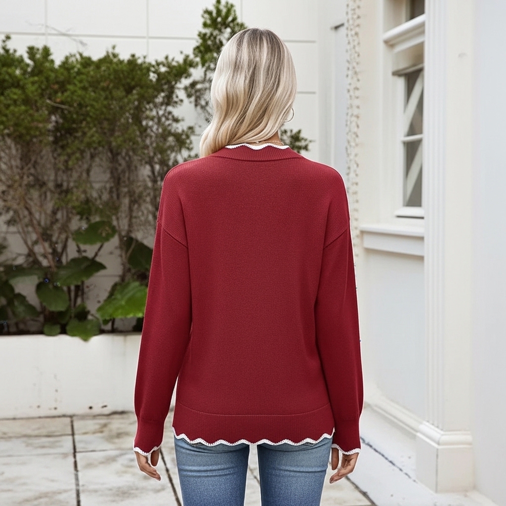Casual Long Sleeve Lightweight Sweaters For Women - Image 16