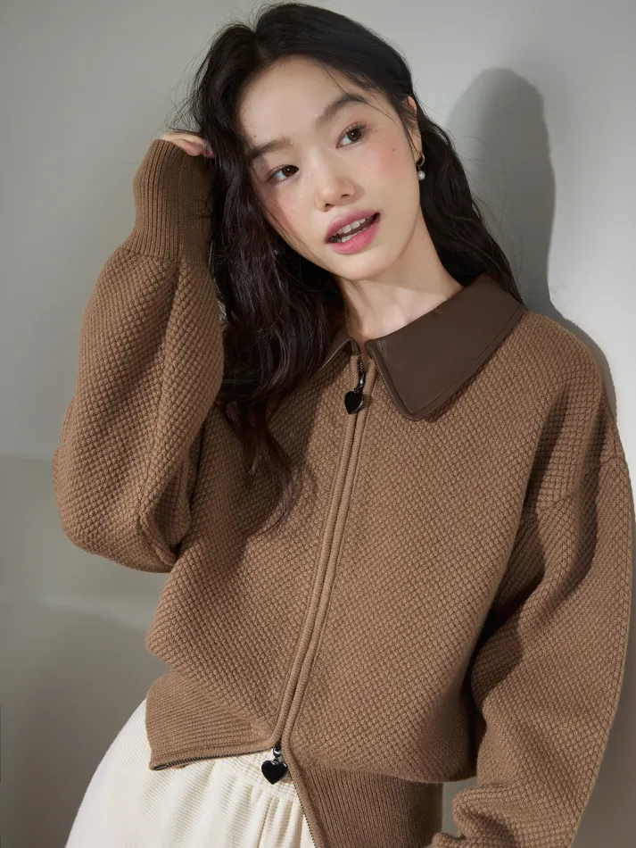 Double Zip Cardigan Sweater - Image 5