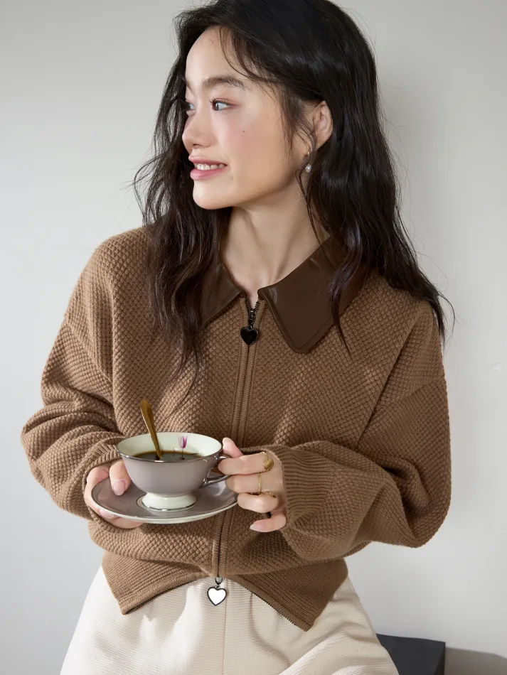 Double Zip Cardigan Sweater - Image 10