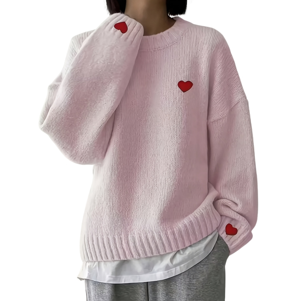 Crew Style Long Sleeve Pullover Sweater - Image 2