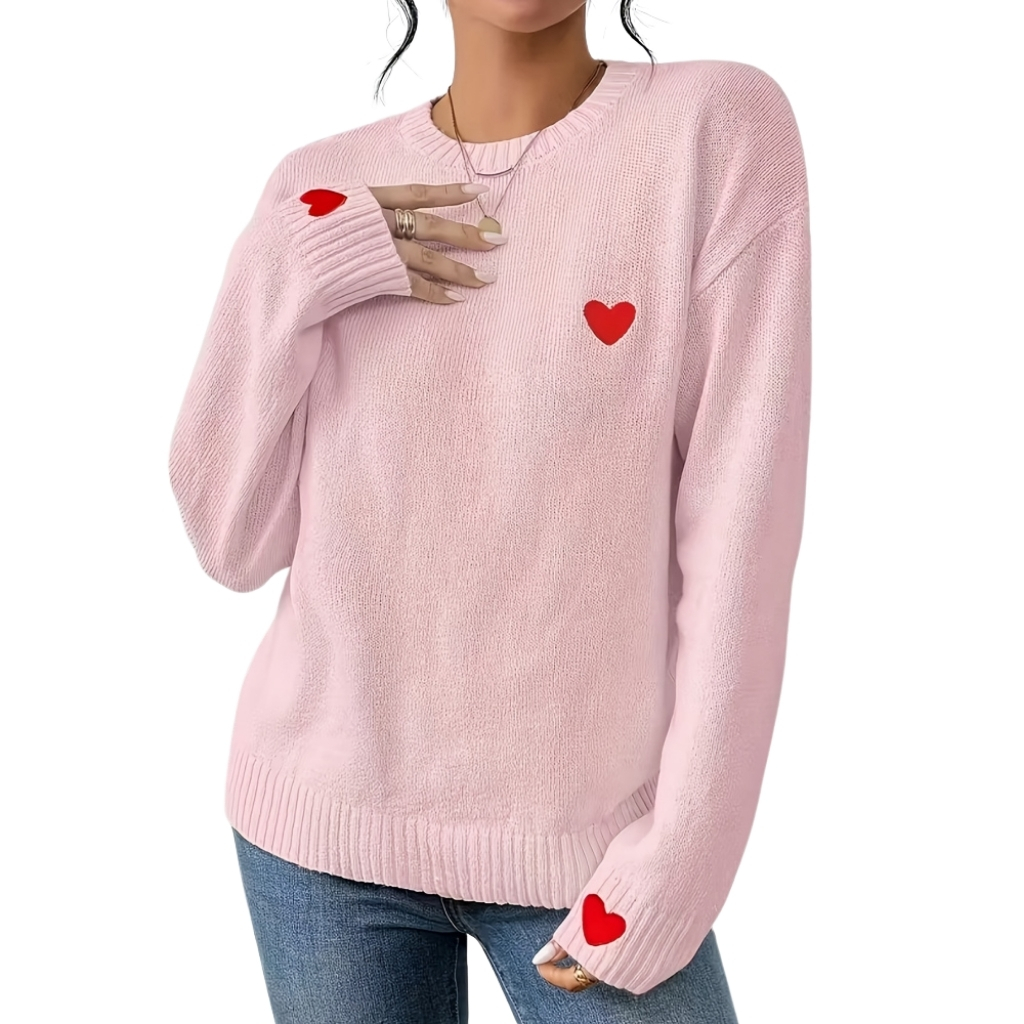 Crew Style Long Sleeve Pullover Sweater