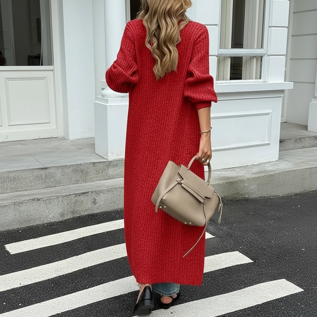 Long Sleeve Button Front Chunky Style Knit Cardigan Sweater Coat - Image 19