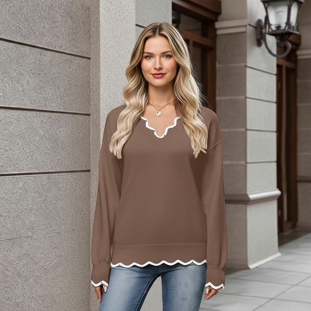 Casual Long Sleeve Lightweight Sweaters For Women - Image 10