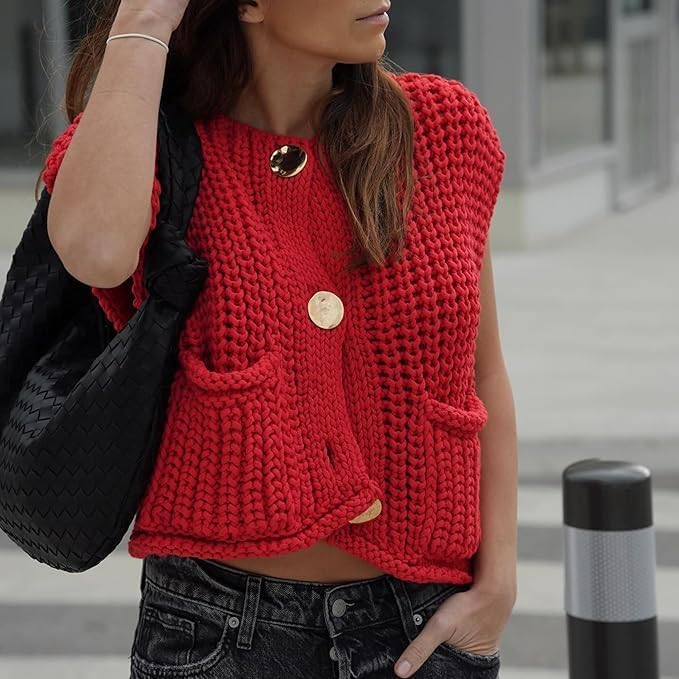 Vintage Style Knit Vest - Image 7