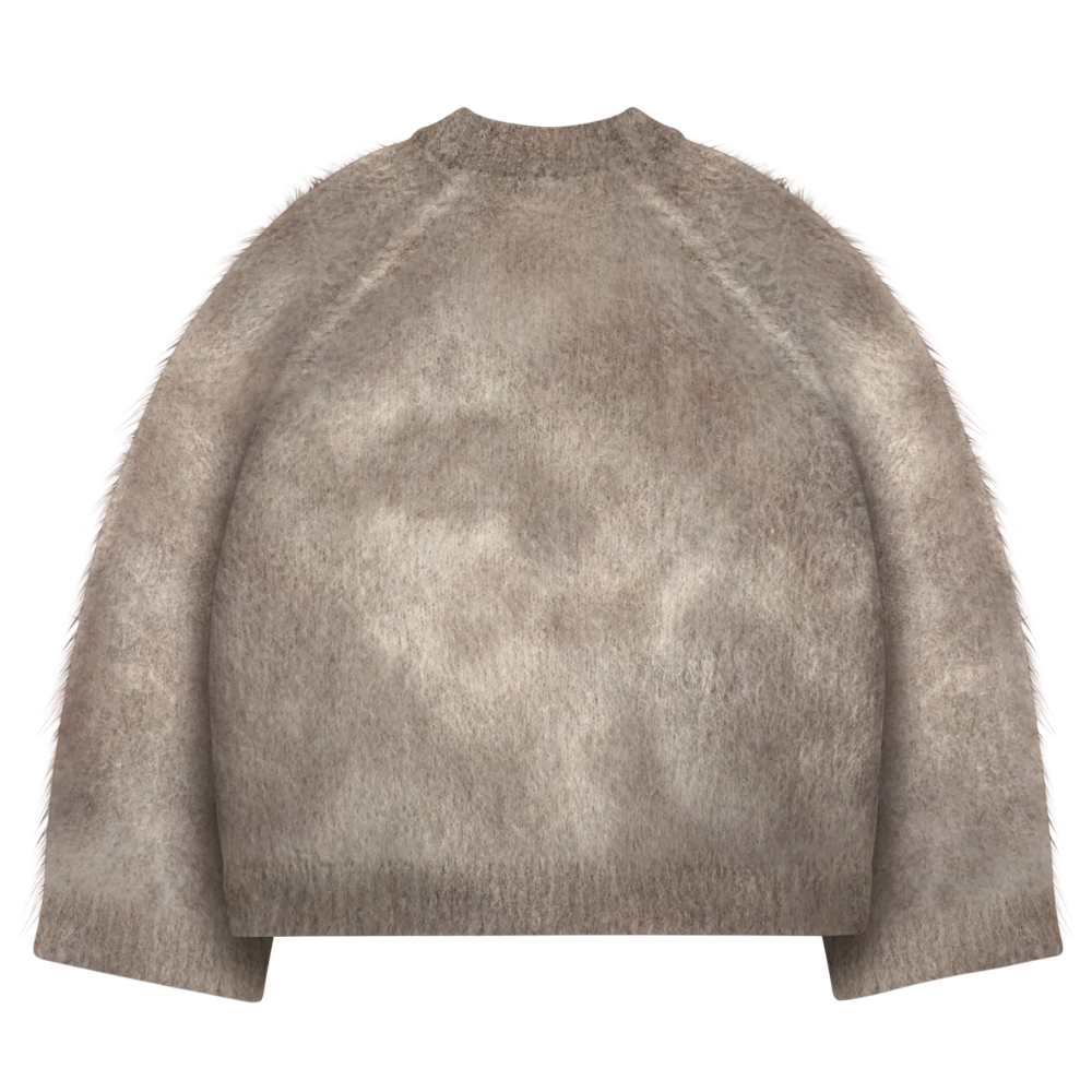 Soft Mohair Knit Sweater With Reversible Textures - Image 6